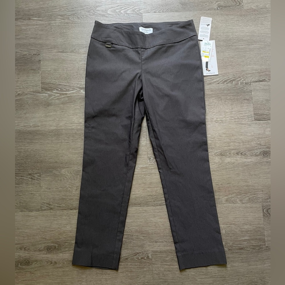 Straight leg work pants with tummy control (PETITE)
